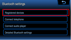 Bluetooth menu