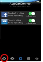 Facebook in vehicle