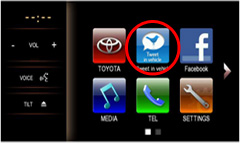 Tweet in vehicle